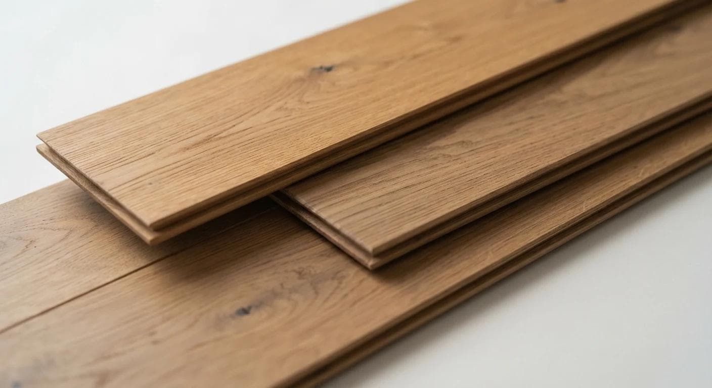 Close-up of oak timber flooring planks showing the grain and matte finish.